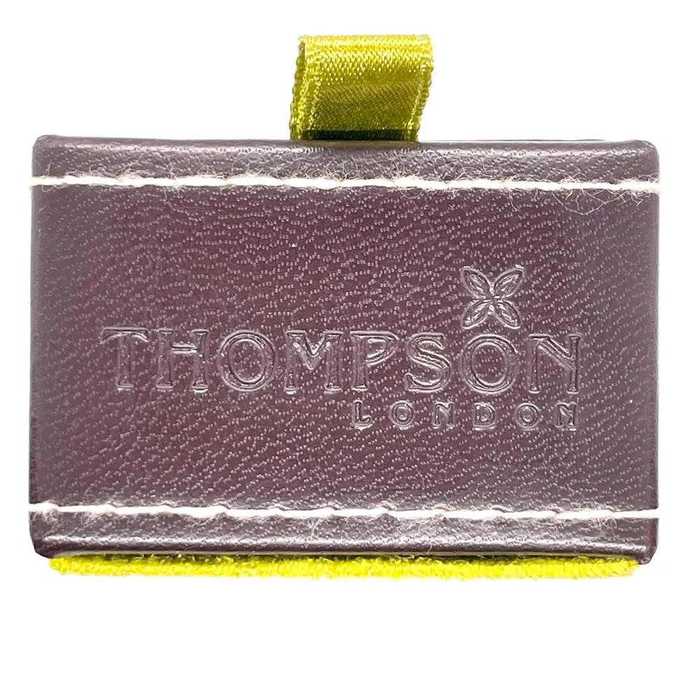 Thompson of London by Robert Tateossian rhodium plated blue enamel cufflinks